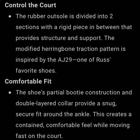 Jordan brand Russell Westbrook One Take basketball shoe boys sz 4.5 in black - Picture 8 of 8